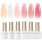 Milky White & Jelly Nude Gel Nail Polish Set