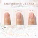 Light Pink Gel Nail Polish - 16ml Translucent