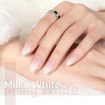 Milky White & Jelly Nude Gel Nail Polish Set