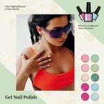 21-Color Gel Nail Polish Set with Base & Top Coats