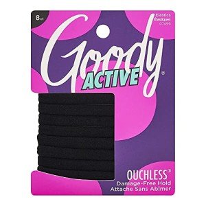 Ouchless Hair Ties - 8 Black Elastics
