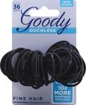 Goody Ouchless Black Hair Ties - 36 Count