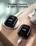 CAPOXO N7 Wireless Earbuds, Bluetooth Earbuds Headphones 78hrs Long Lasting Earphones IPX7 Waterproof Headset with Wireless Charging Case & Built-in Stereo Mic for Android iOS, Black
