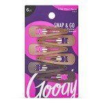 Goody Metal Hair Snap Clips - 6 Pack