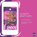 Goody Metal Hair Snap Clips - 6 Pack