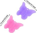 50 Pack Pastel Butterfly Hair Clips for Girls