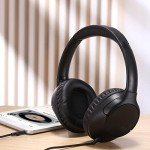 noot products A319 Over Ear Wired Headphones with Volume Control, Microphone, Adjustable Headband and 3.5mm Audio Jack for School Home Work Computer Chromebook (Black)