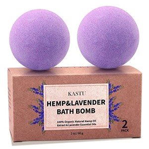 Kastu Lavender & Hemp Oil Bath Bombs, 2 Pack