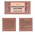 Kastu Lavender & Hemp Oil Bath Bombs, 2 Pack