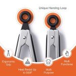 Silicone-Tipped Stainless Steel Cooking Tongs Set