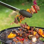 Silicone-Tipped Stainless Steel Cooking Tongs Set