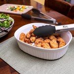 Silicone-Tipped Stainless Steel Cooking Tongs Set