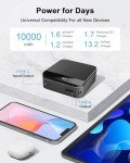 Small Portable Charger Power Bank: 10000mAhHigh Speed Fast Charging with Built in USB C, PD 20W Lightweight Phone Battery Bank with LCD Display, Mini Portable Charger for iphone,Samsung Galaxy