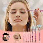 Pink Glitter Unicorn Makeup Brush Set for Kids