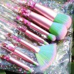Pink Glitter Unicorn Makeup Brush Set for Kids