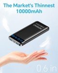 Portable Charger Power Bank 10000mah Power Bank USB C in&Out, Cell Phone Portable Power Bank Fast Charging, Slim Portable Phone Charger Battery Pack for iPhone Samsung Galaxy Pixel Moto Tablet