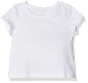 Girls' Basic Layering Tee Shirt in White 7/8