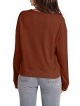 Trendy Caramel Crewneck Sweatshirt for Women
