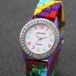 Colorful Rhinestone Women's Quartz Watch Under $10