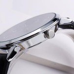 Men's Black Large Dial Arabic Numeral Watch