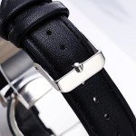 Men's Black Large Dial Arabic Numeral Watch