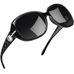 Trendy Black Rectangle Sunglasses for Women