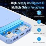 VANYUST S22 Portable Charger, Power Bank, 5000mAh External Battery Pack Compatible for iPhone 15 14 13 12 11 X Samsung S22 S21 Google iPad etc(Blue)