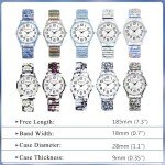 Big Number Analog Wristwatch with Printed Band