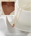 Dainty 14K Gold Plated Emerald Birthstone Necklace