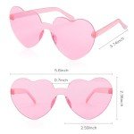 12 Pairs Heart-Shaped Sunglasses for Parties