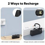 JASSCO Portable Charger USB C Power Bank 5000mAh, Small Battery Pack Phone Backup Charger Compatible with iPhone 15/15 Plus, 15 Pro/Max, Android, Galaxy Z Flip 5/4, S23, S22, Note 20/10, Pixel