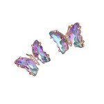 Minimalist Gold Butterfly Necklace and Earrings Set