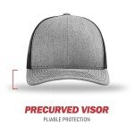 Trucker Snapback Cap in Heather Grey/Black