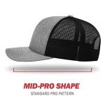 Trucker Snapback Cap in Heather Grey/Black