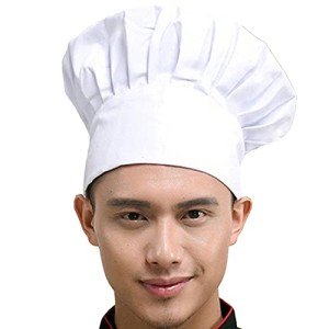 Adjustable White Chef Hat for Adults