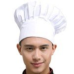 Adjustable White Chef Hat for Adults