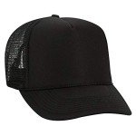 Black Foam Front Trucker Hat with Mesh Back
