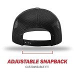 Trucker Snapback Cap in Heather Grey/Black