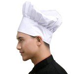 Adjustable White Chef Hat for Adults
