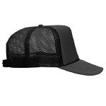 Black Foam Front Trucker Hat with Mesh Back