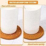 Set of 8 Minimalist Woven Coasters in 4 Colors