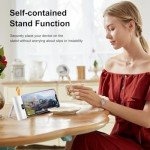 DYDMTT Small Portable Charger Compact Power Bank with Built in Cables&Stand for Portable Phone Charger Android 5000mAh Airline Approved Portable Charger USB C Compatible with iPhone, Samsung