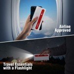 Aibocn Power Bank, 10,000mAh Portable Charger with Flashlight, High-Capacity Battery Pack for iPhone iPad Samsung Galaxy Compatible with Smartphones Tablet (Red)