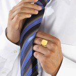 Stylish Stainless Steel Square Signet Ring for Men