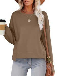Aokosor Women's Stylish Fall Long Sleeve Top