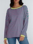 Women's Striped Long Sleeve Casual Top Under $10