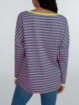 Women's Striped Long Sleeve Casual Top Under $10
