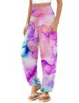 Girls 3D Pink Harem Pants with Pockets
