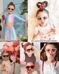Cute Girls' Heart Sunglasses with UV Protection