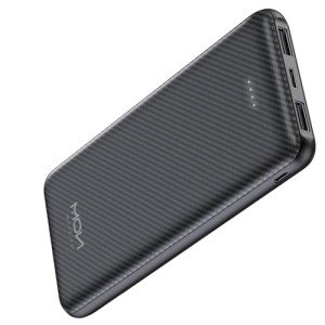 MOXNICE Power Bank 10000mAh Portable Charger, Slimmest 5V/3A Battery Pack, USB C Input & Output External Phone Charger, Compatible with iPhone 15 14 13 12, Galaxy S24 S23 S22, iPad, Pixel, etc (Black)